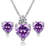 Heart Crystal Jewelry Set