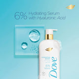 Dove Body Wash Hydration Boost Actively drenches dry skin 6% hydration serum with hyaluronic 18.5 oz